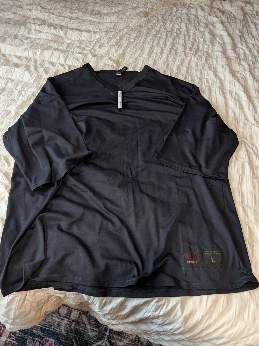 Nike Skims Black Short Sleeve V-Neck Performance Tee